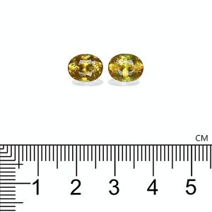 SH0683 : 5.55ct Yellow Sphene – 9x7mm Pair